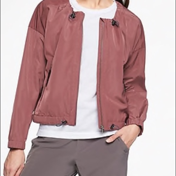 NWT Athleta Bomber Jacket Crushed Berry XXS - Picture 3 of 5